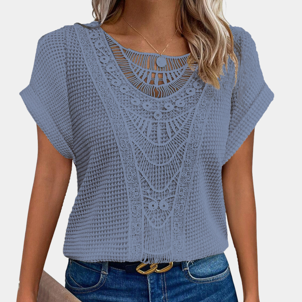 Lazda - Stijlvol Zomert-shirt met ronde hals