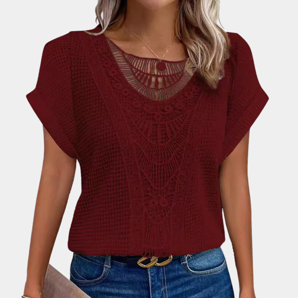 Lazda - Stijlvol Zomert-shirt met ronde hals