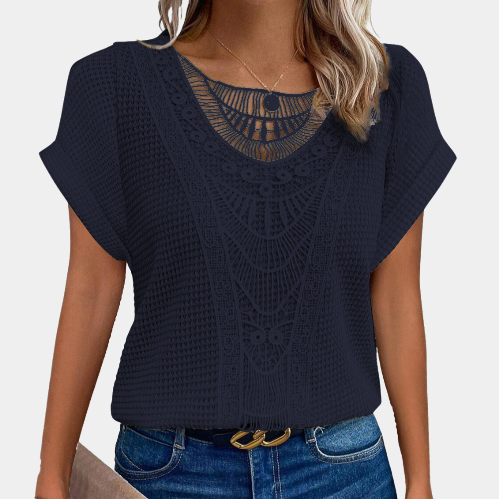 Lazda - Stijlvol Zomert-shirt met ronde hals