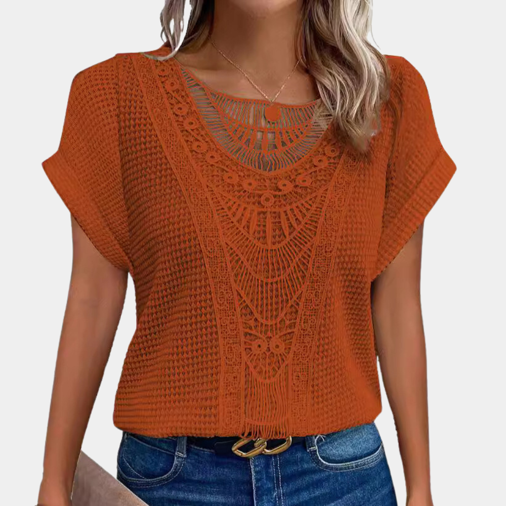 Lazda - Stijlvol Zomert-shirt met ronde hals