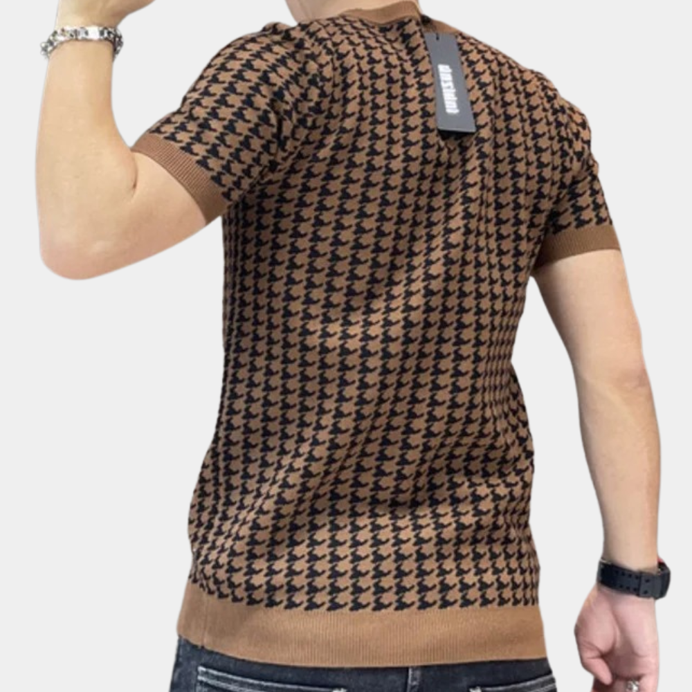 Adrianus - Houndstooth stijl zomer overhemd voor heren