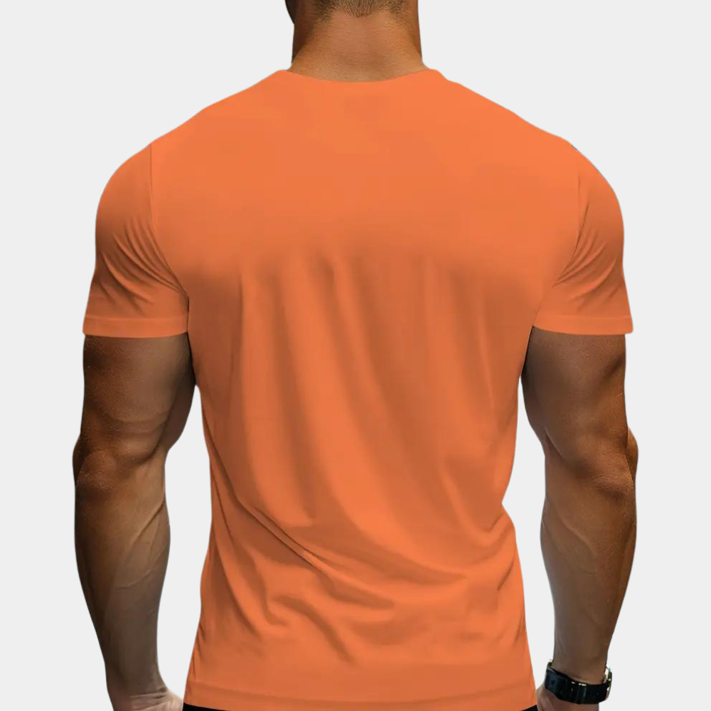 Lichtgewicht oranje t-shirt met korte mouwen voor de zomer