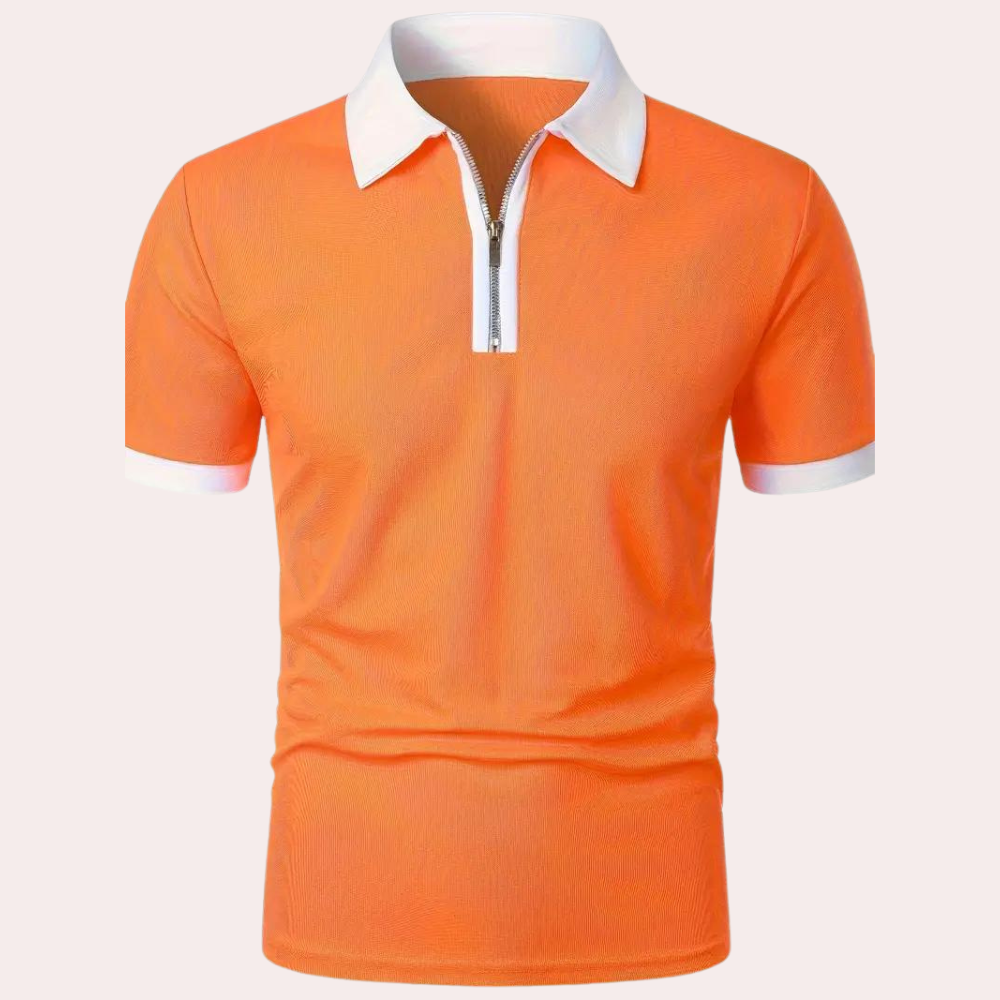 Klassiek oranje heren T-shirt voor de zomer