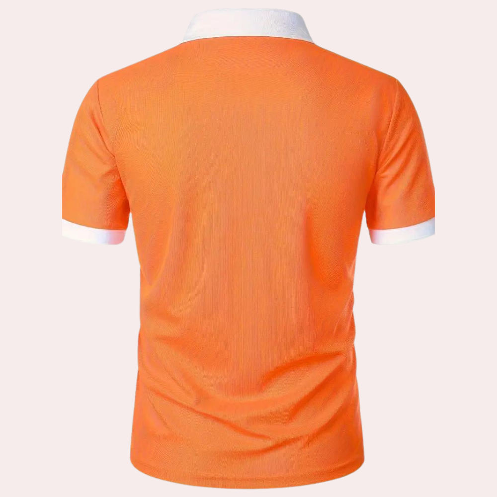 Klassiek oranje heren T-shirt voor de zomer