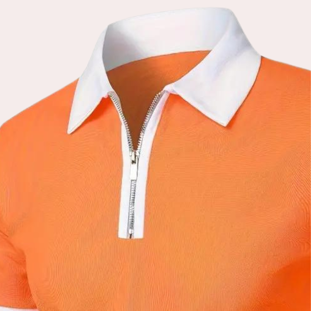 Klassiek oranje heren T-shirt voor de zomer