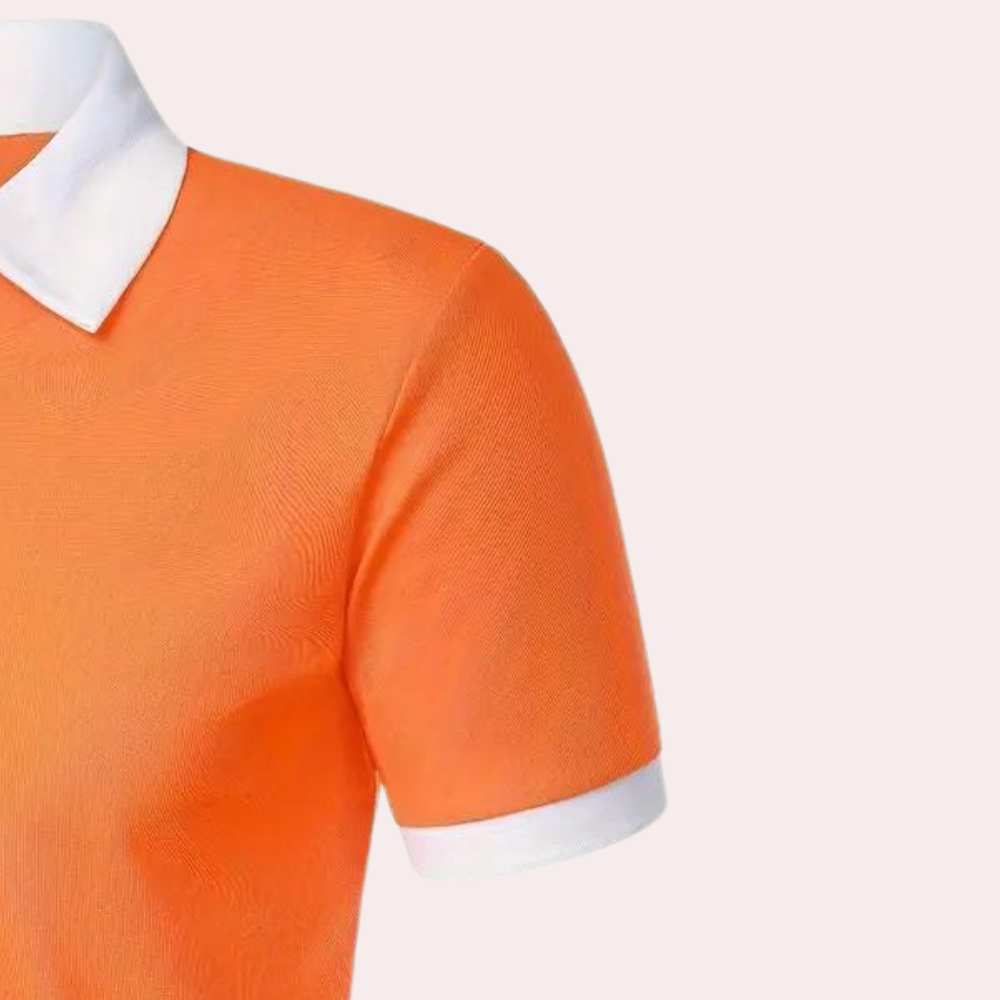Klassiek oranje heren T-shirt voor de zomer