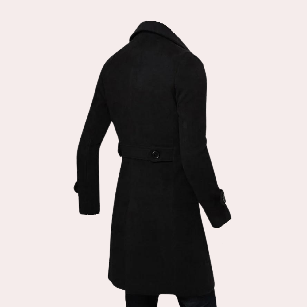 Lichte zomer trenchcoat voor heren met twee rijen knopen