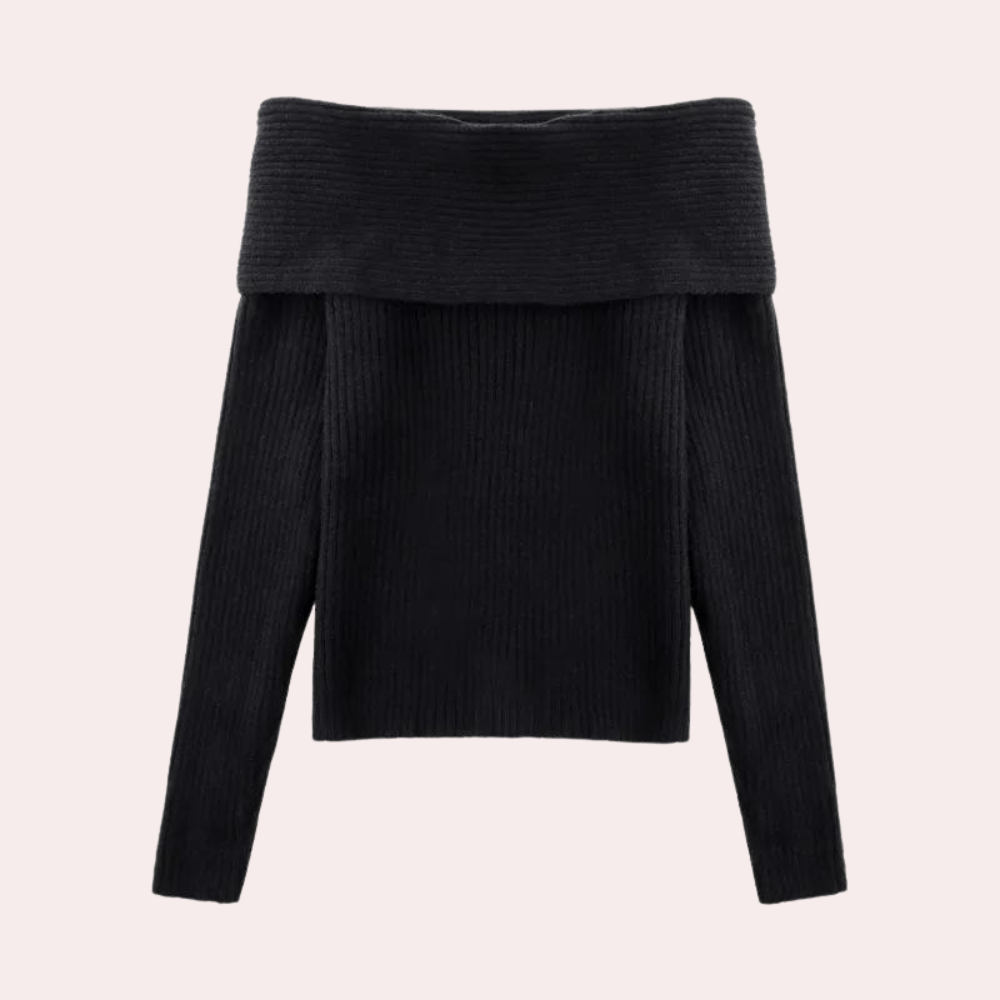 Leorina - Chique Gebreide Off-Shoulder Damestrui voor Lente en Zomer