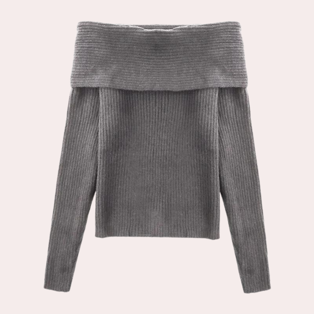 Leorina - Chique Gebreide Off-Shoulder Damestrui voor Lente en Zomer