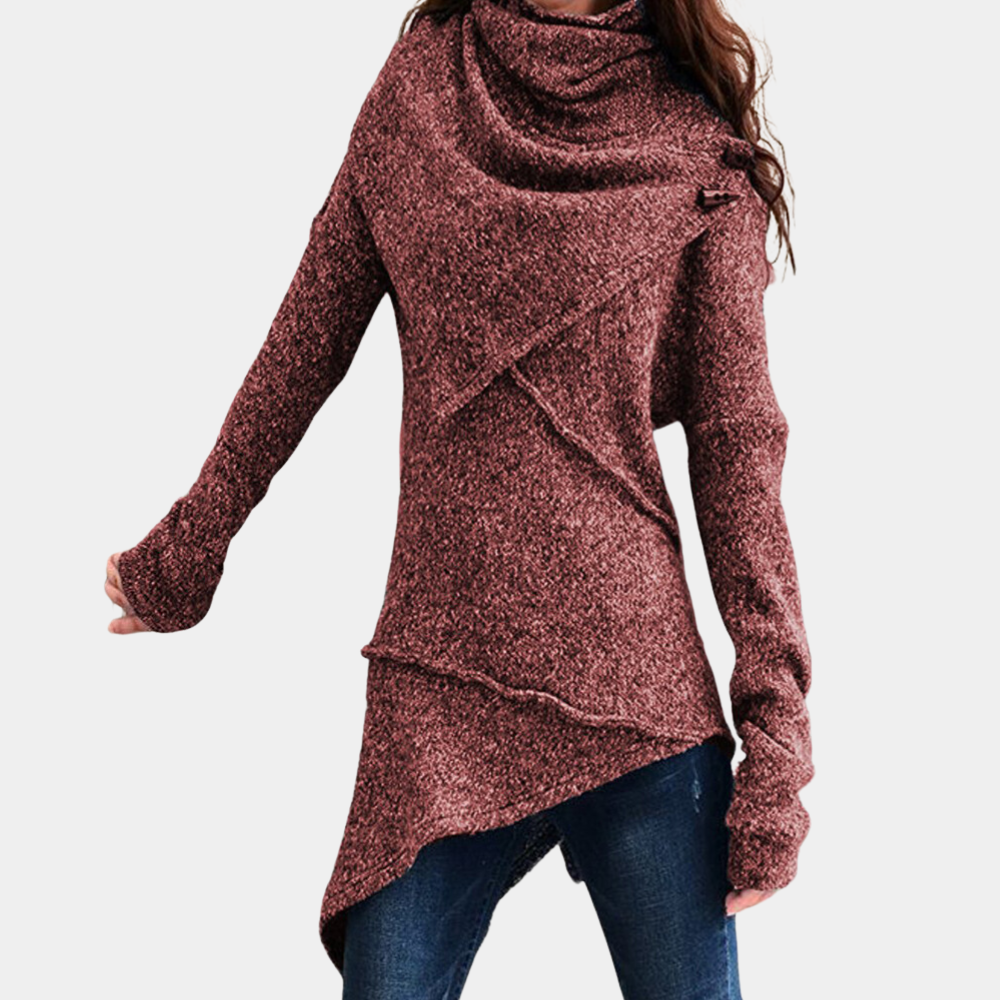Lola - Elegante Asymmetrische Gebreide Damestrui voor de Zomer