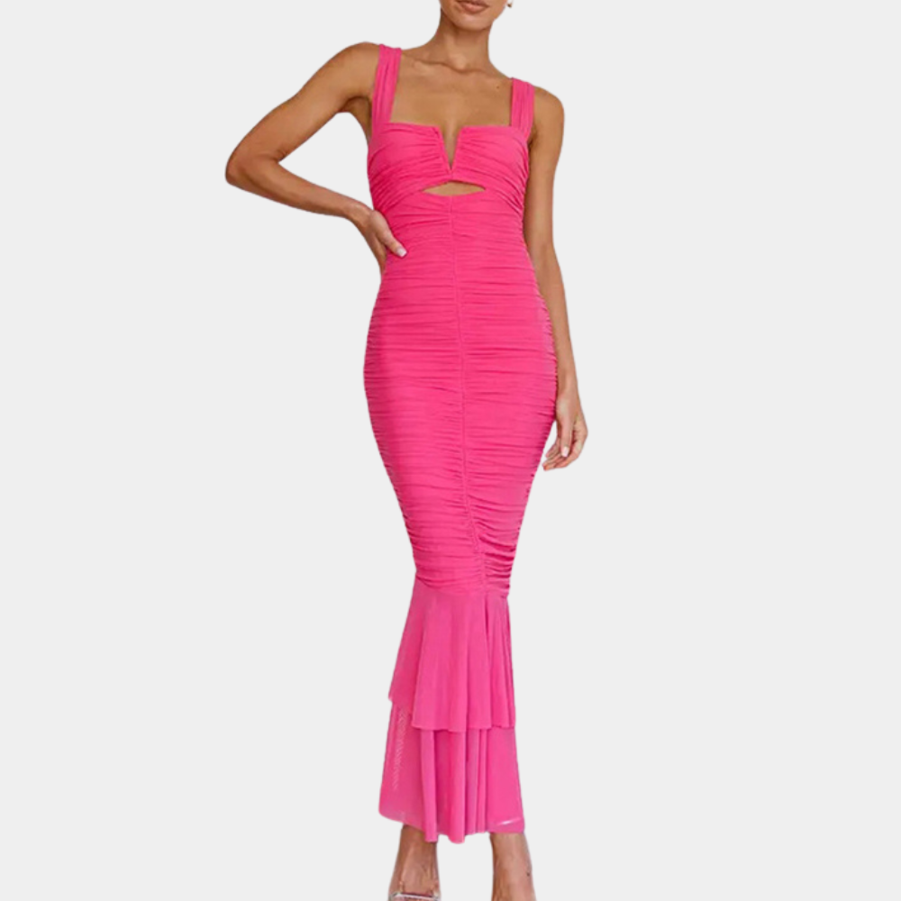 Aleksandra - Stijlvolle en nauwsluitende maxi-jurk voor dames, perfect voor de zomer