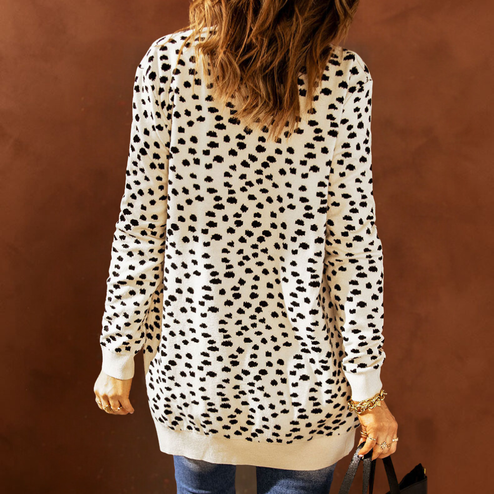 Laila - Zomerse cardigan met lange mouwen en print voor dames