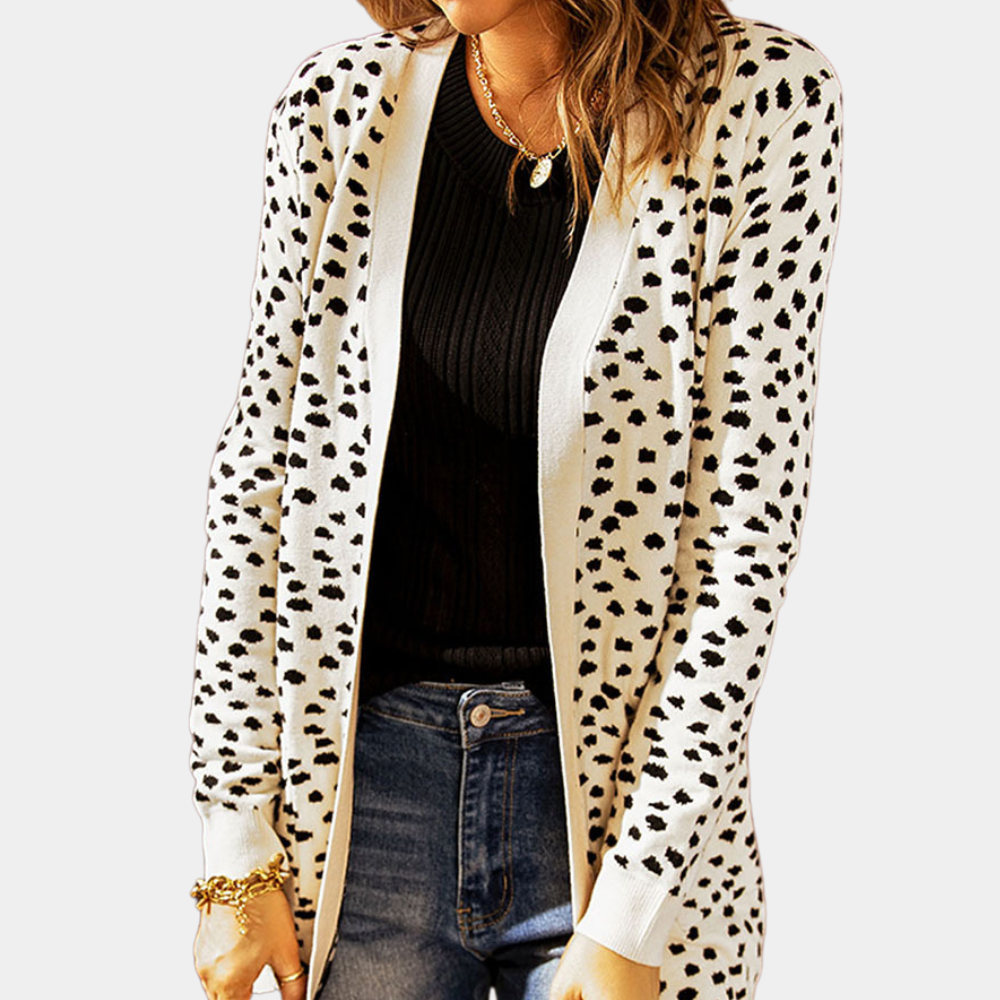 Laila - Zomerse cardigan met lange mouwen en print voor dames