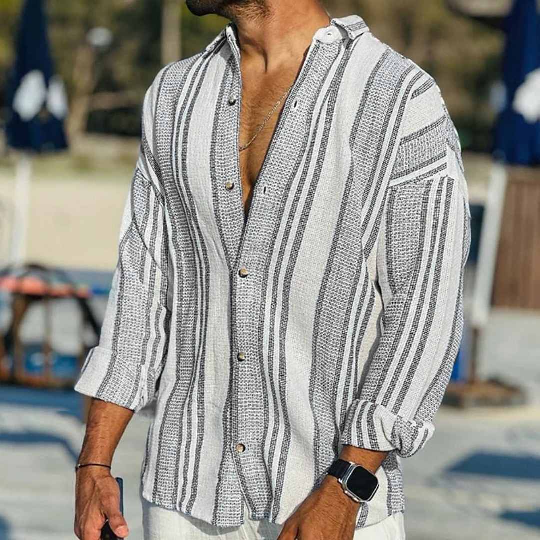 Adrian - Heren zomerse kustbries shirt