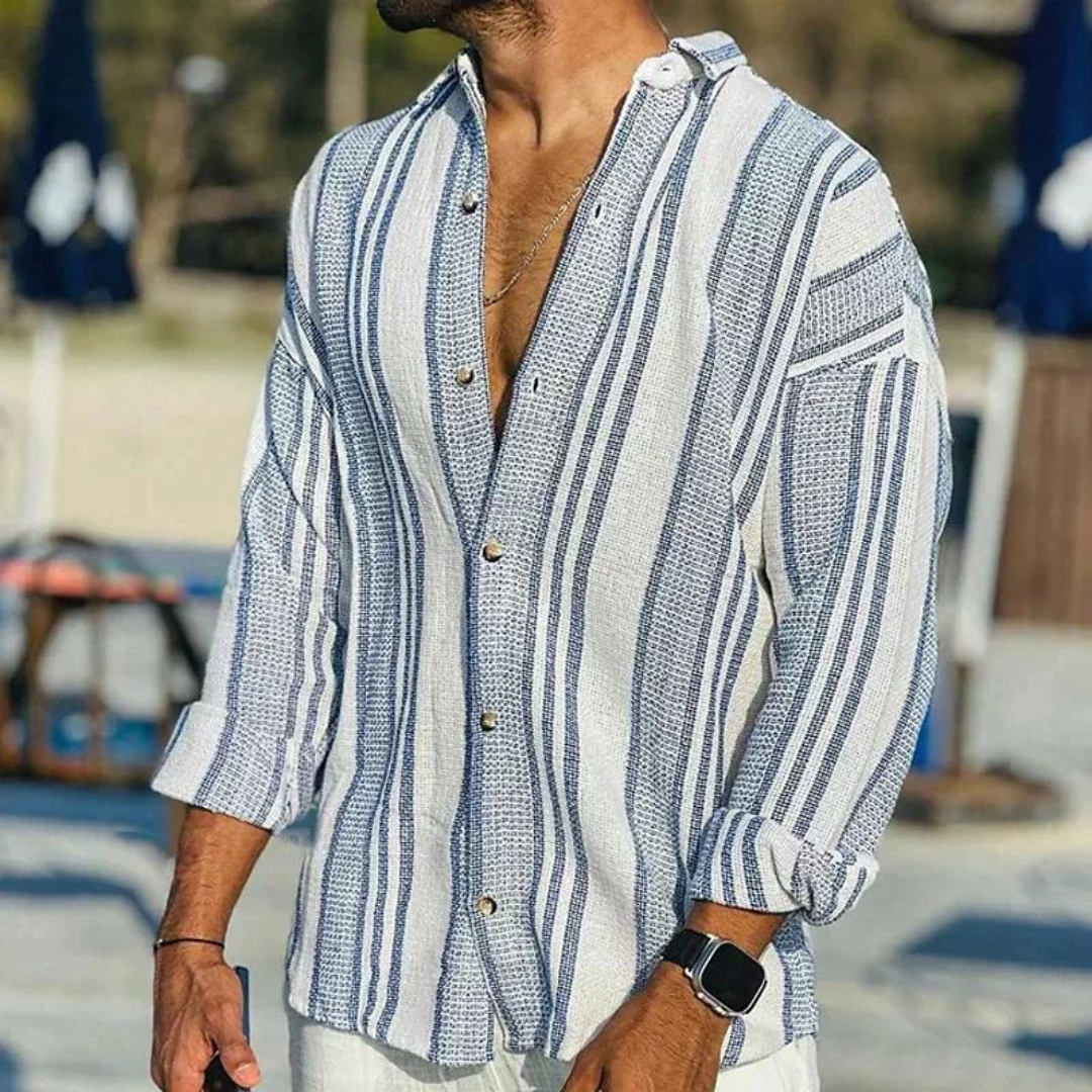 Adrian - Heren zomerse kustbries shirt