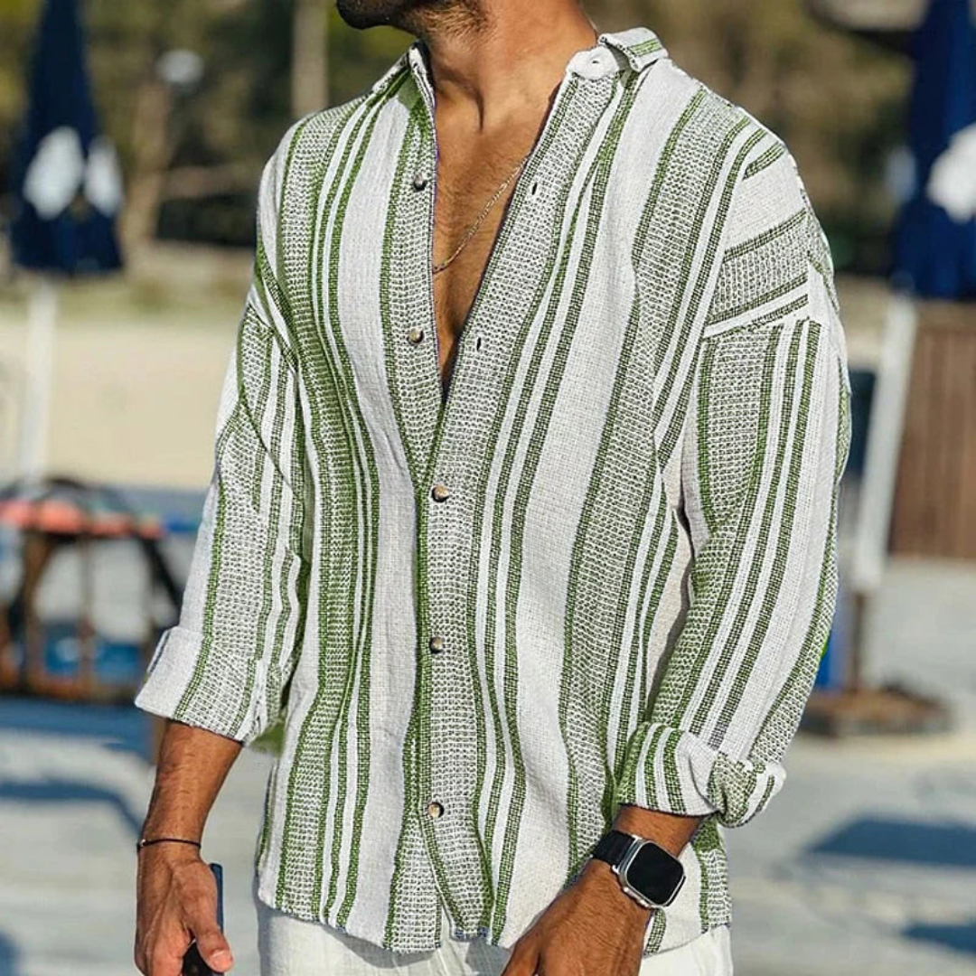 Adrian - Heren zomerse kustbries shirt