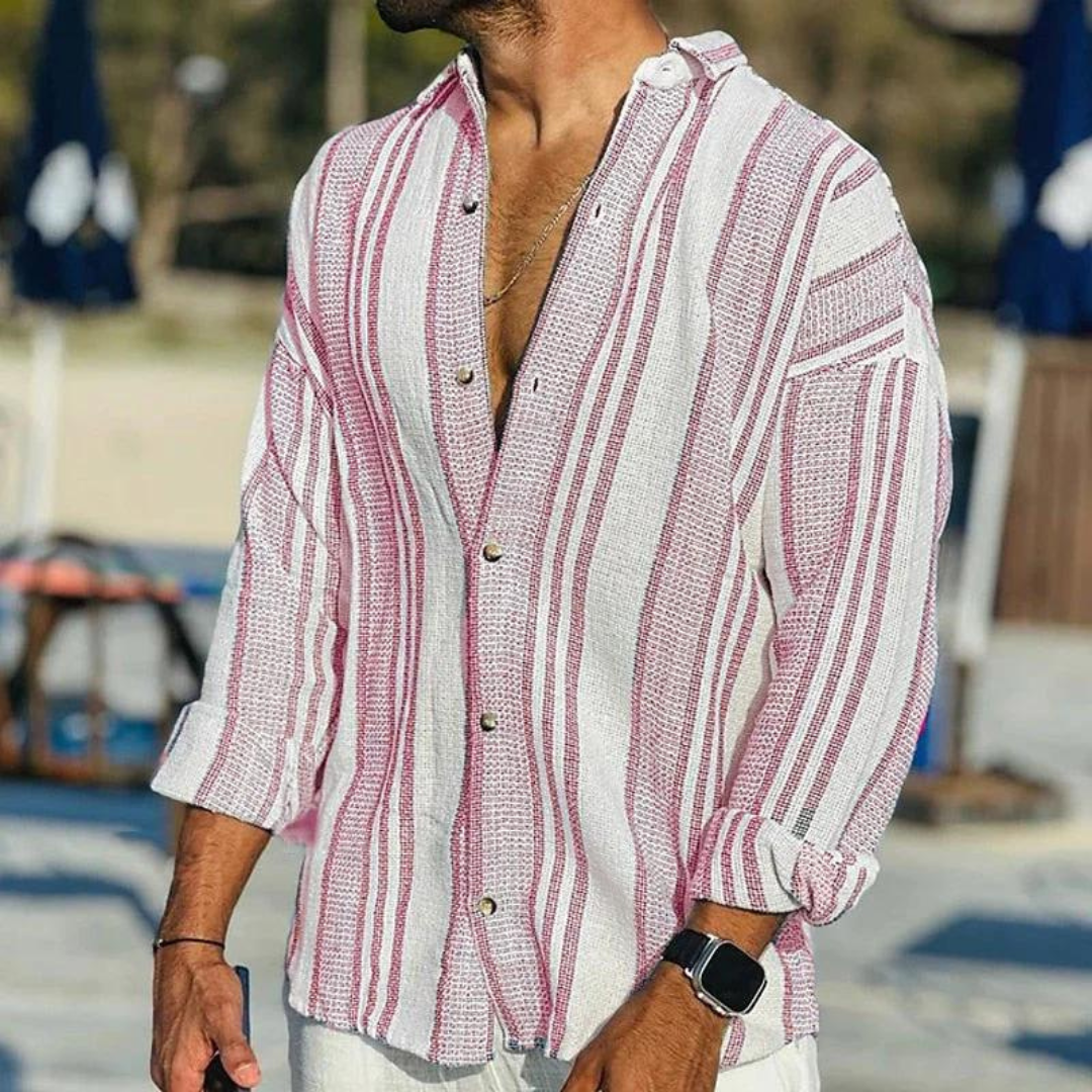 Adrian - Heren zomerse kustbries shirt