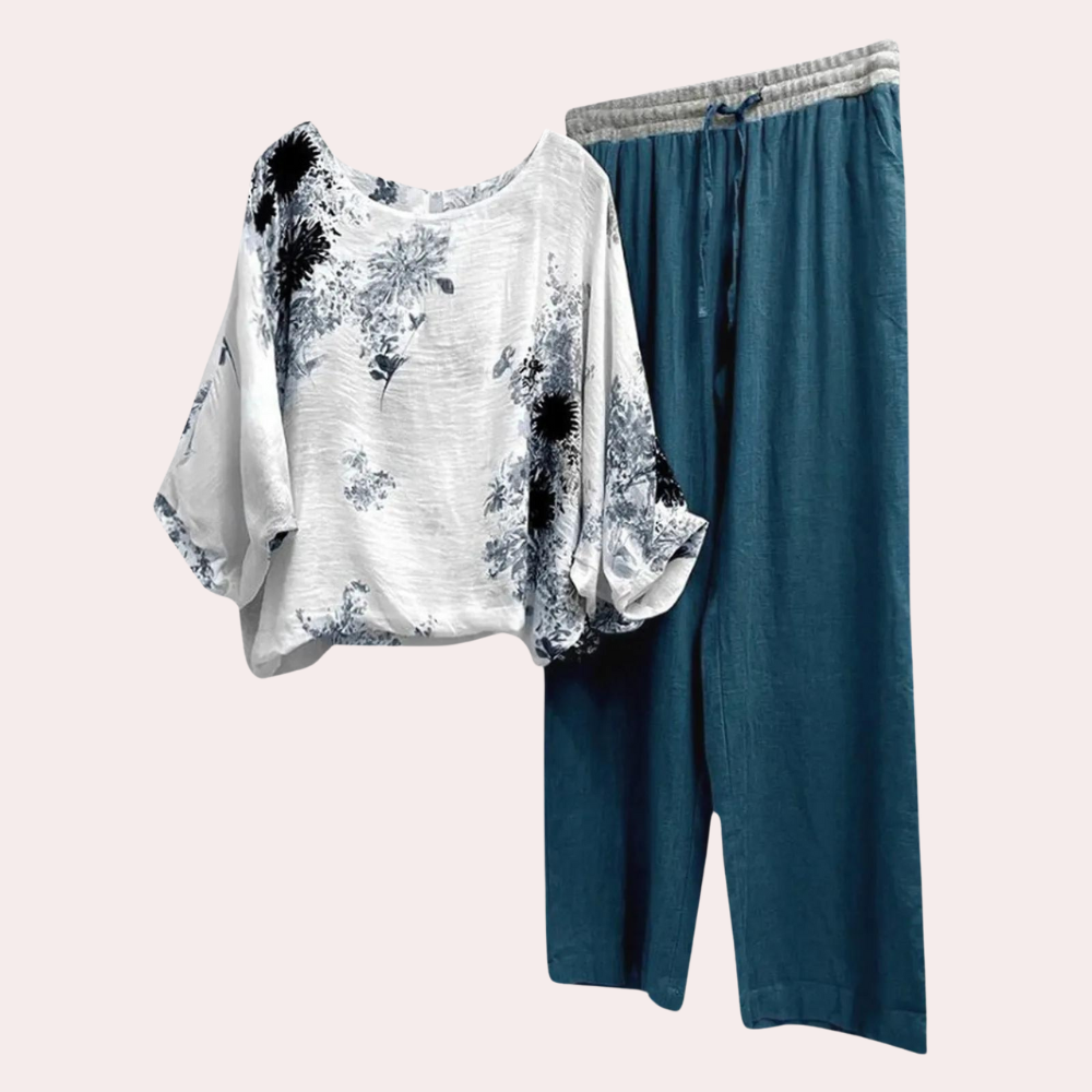Annelore – Trendy Bloemenpatroon Dames Set voor de Zomer
