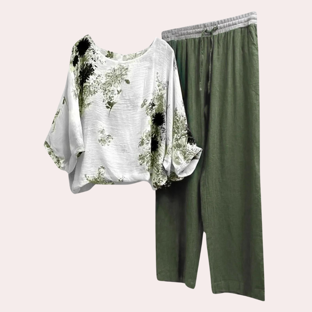 Annelore – Trendy Bloemenpatroon Dames Set voor de Zomer