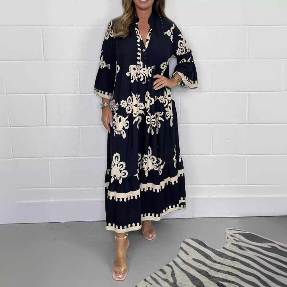 Lisette - Elegante lange zomerjurk voor dames