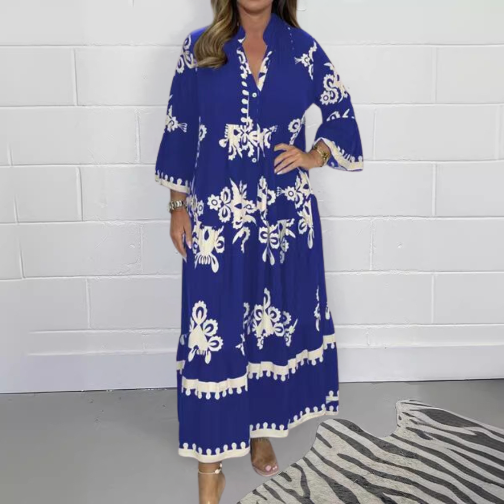 Lisette - Elegante lange zomerjurk voor dames