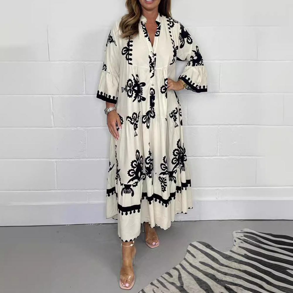 Lisette - Elegante lange zomerjurk voor dames