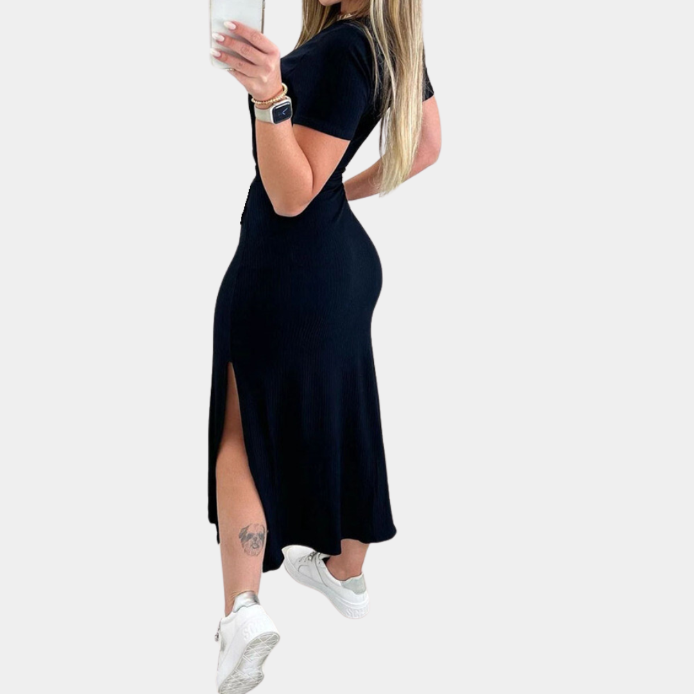 Katya - Modieuze Zomerjurk met Luipaardprint