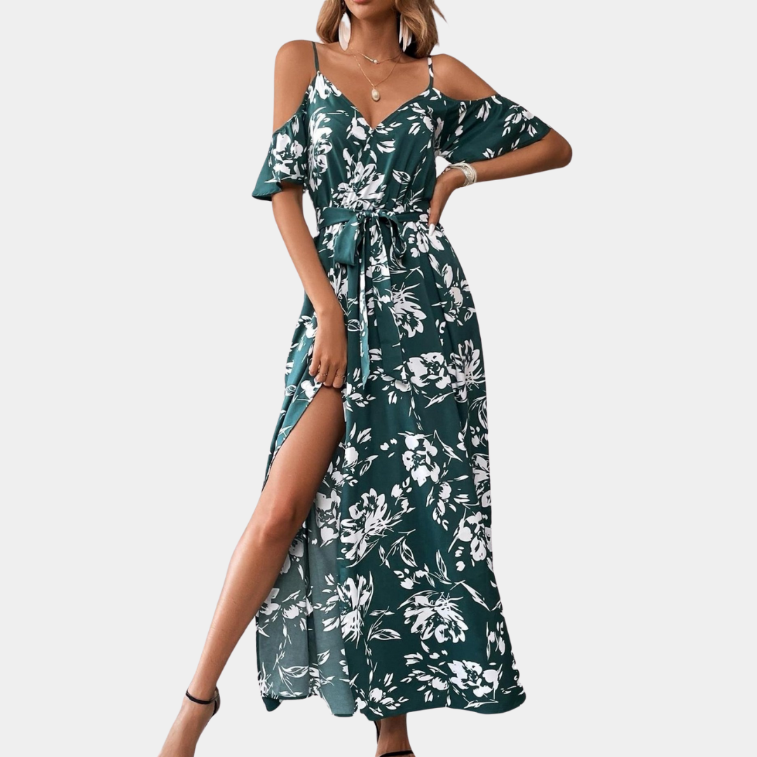Jovanka - Trendy damesjurk met bloemenprint en zomerse split