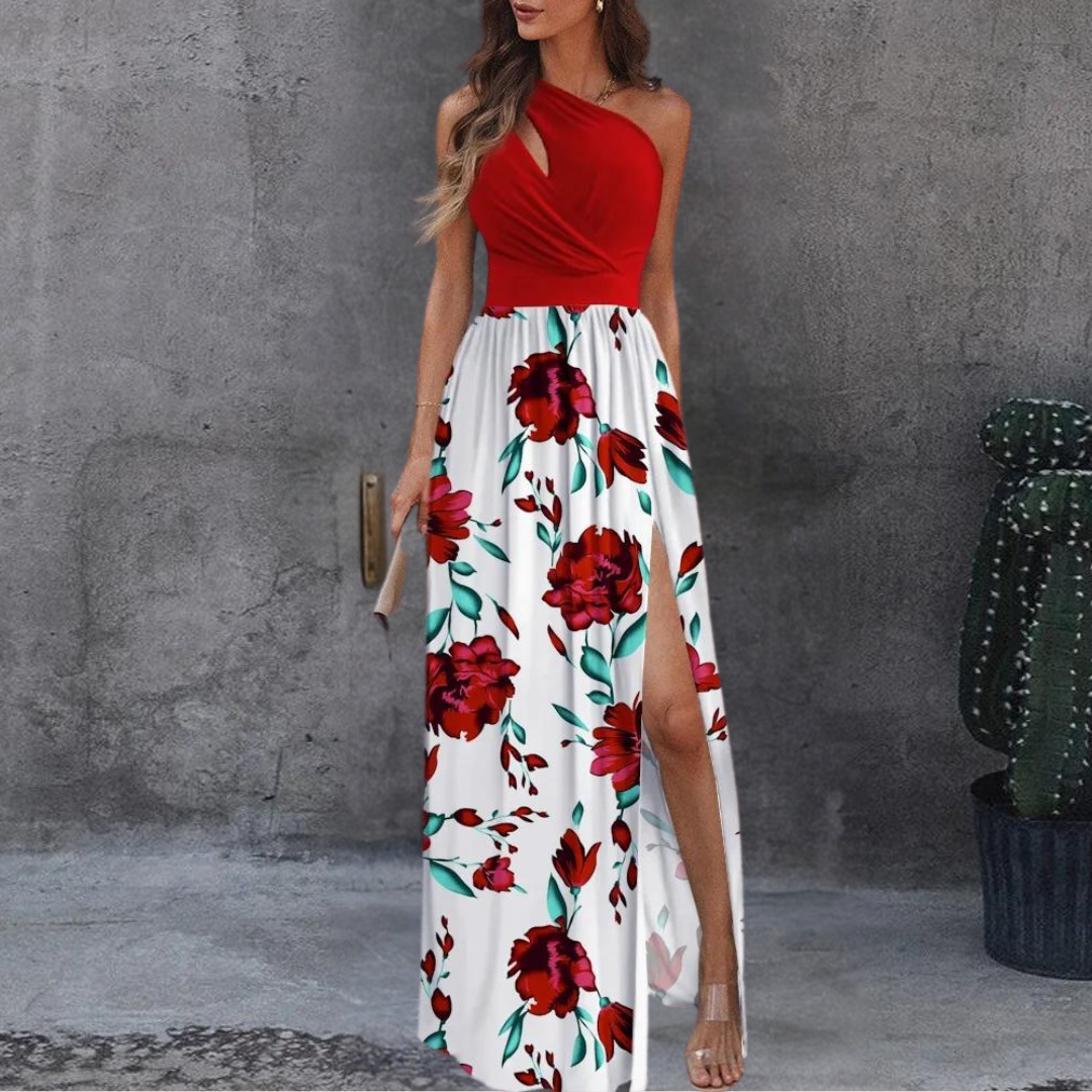 Loredana - Asymmetrische Elegant Zomer Maxi Jurk