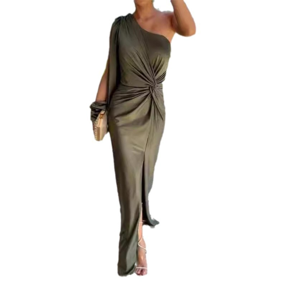 Kaylee - Luxueuze Lange Zomerjurk met Eén Schouder voor dames