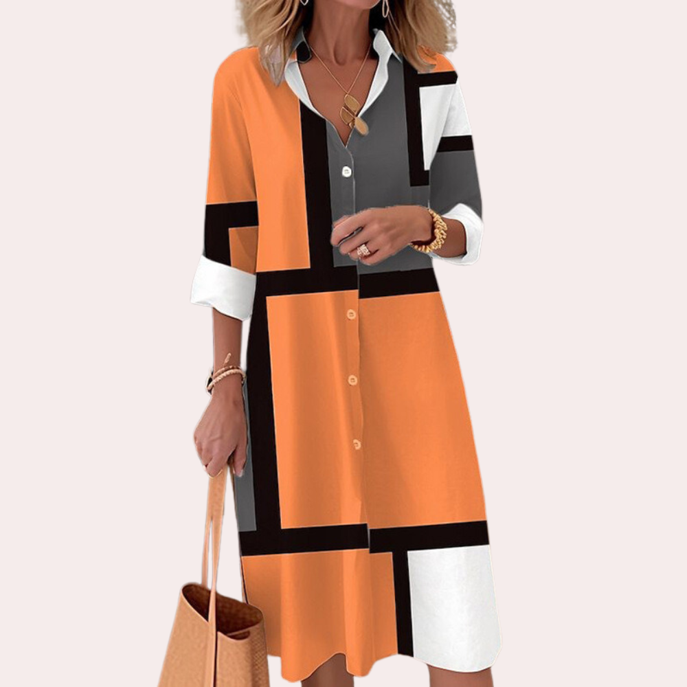 Anna - Modieuze Zomerse Midi Jurk voor Vrouw