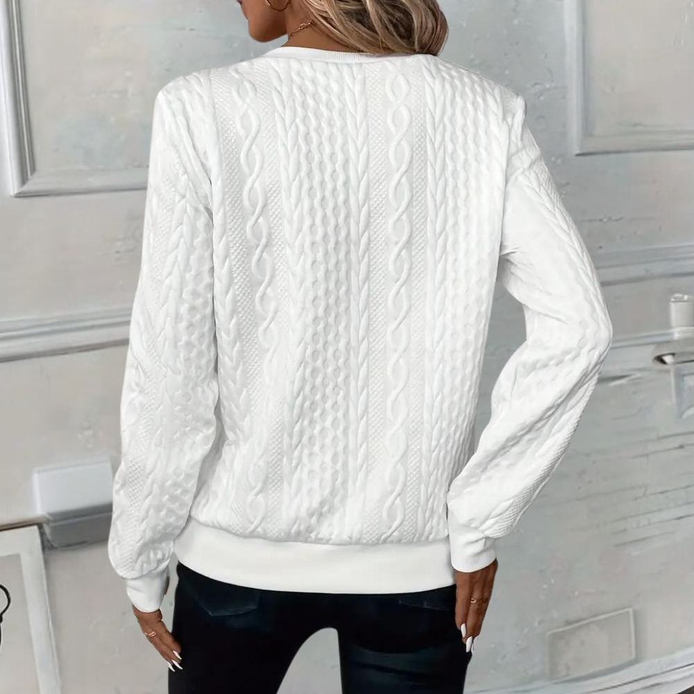Anoushka - Zachte casual zomertrui met textuur voor dames