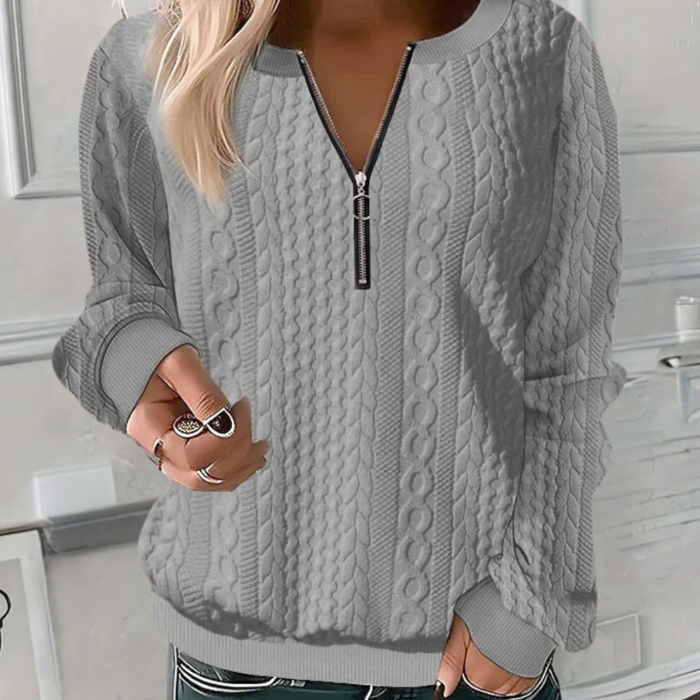 Anoushka - Zachte casual zomertrui met textuur voor dames