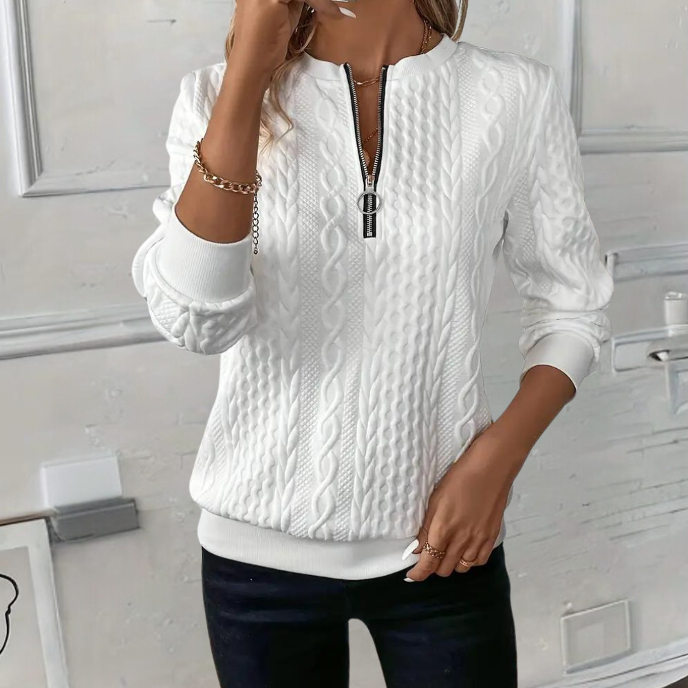 Anoushka - Zachte casual zomertrui met textuur voor dames
