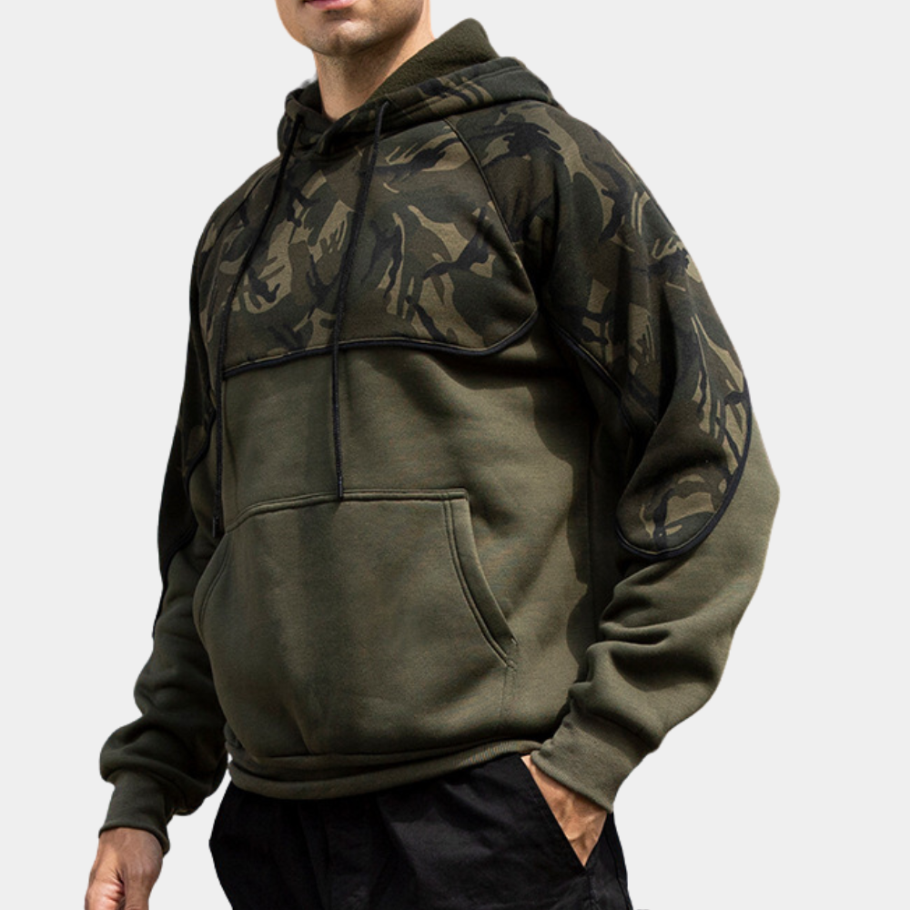Antonis - Lichte Zomer Herenhoodie met Camouflage Dessin