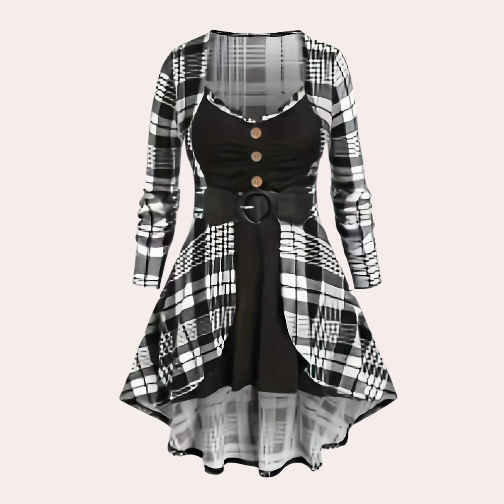 Andrada - Elegante zomerse geruite jurk voor dames