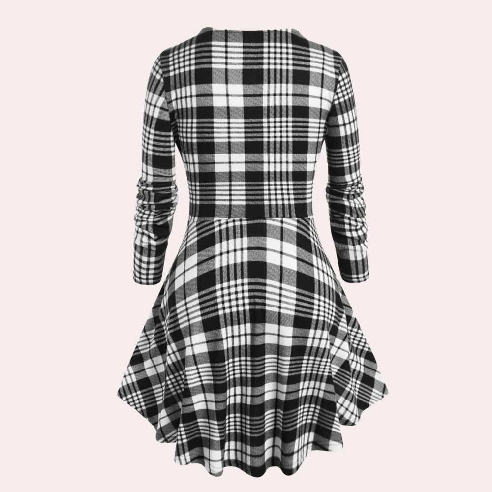 Andrada - Elegante zomerse geruite jurk voor dames