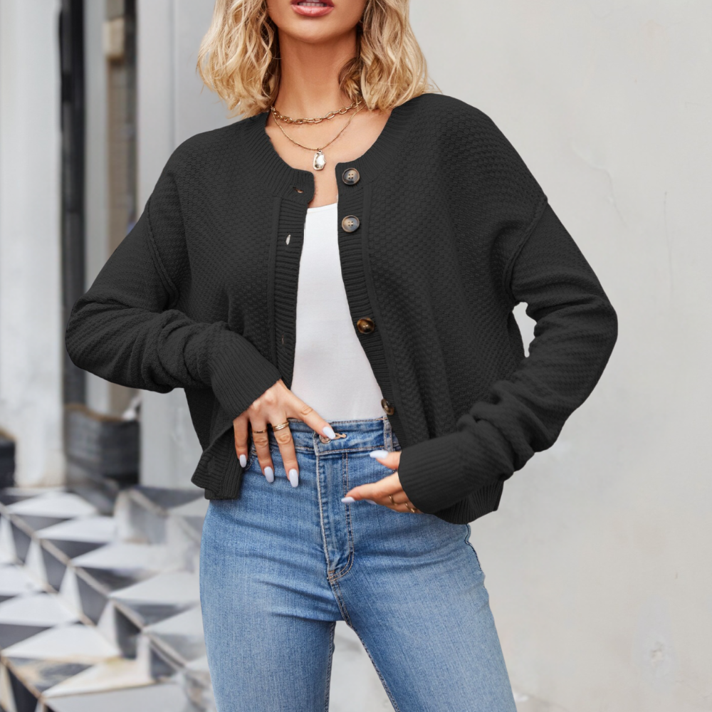 Amaryllis - Luxe gebreid damesvest voor de zomer