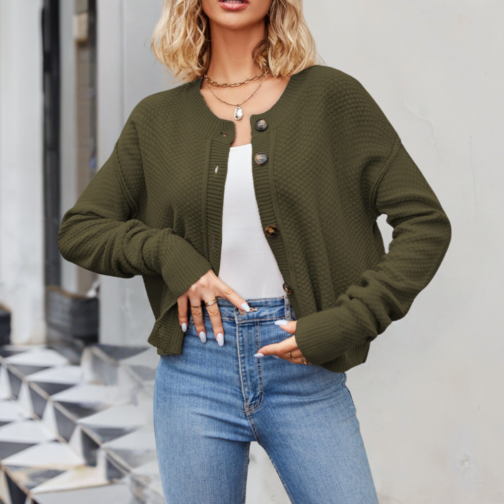 Amaryllis - Luxe gebreid damesvest voor de zomer