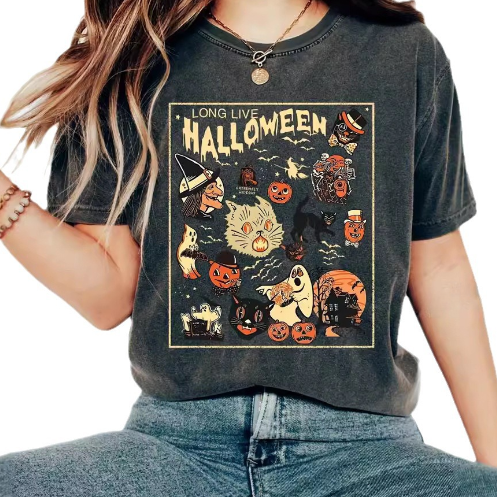 Jazmina - Casual Zomerse Halloween T-shirt voor dames