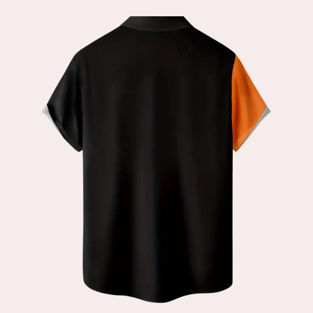 Anitra - Spookachtige Pompoengezicht Zomert-shirt voor Mannen