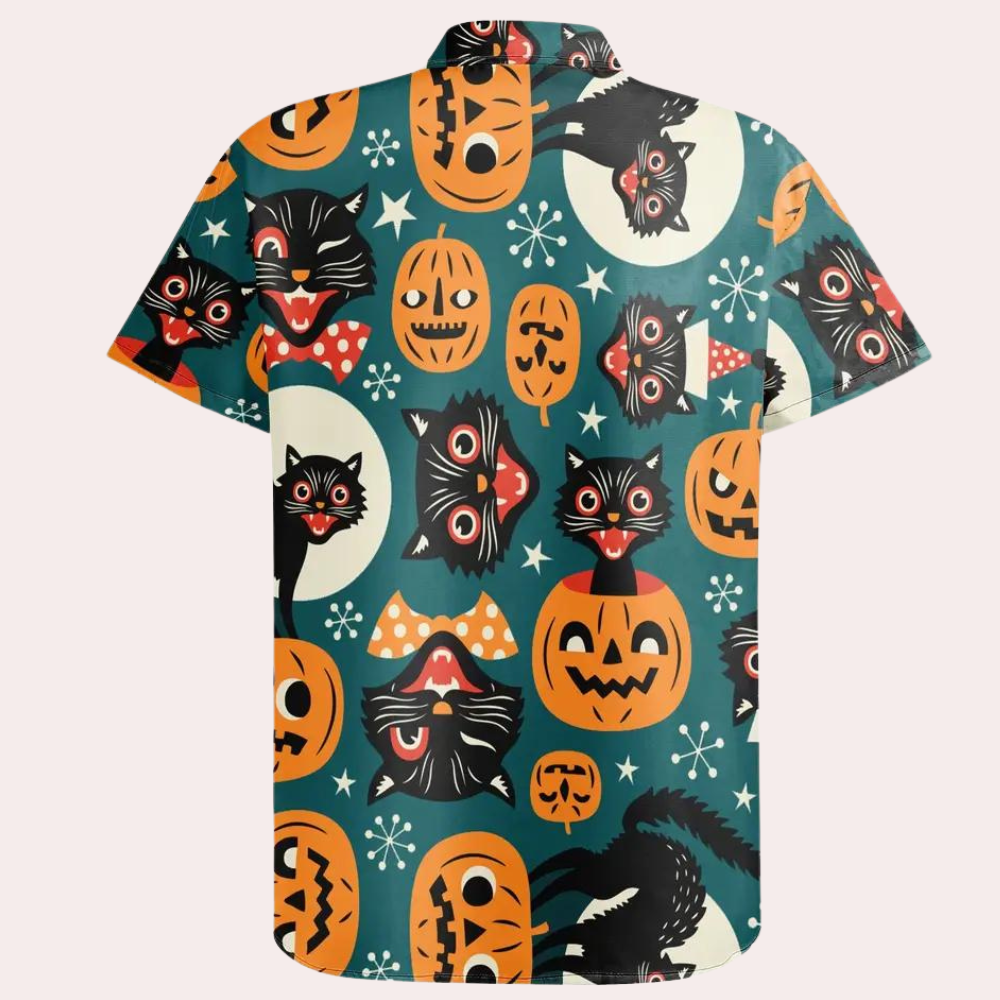 Joaquin - Zomerse shirt met Halloween Cartoon print voor heren