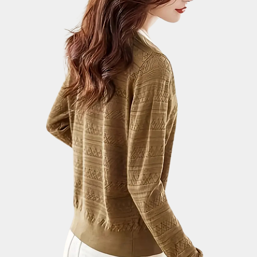 Lioren - Elegante dames zomertrui met diepe V-hals