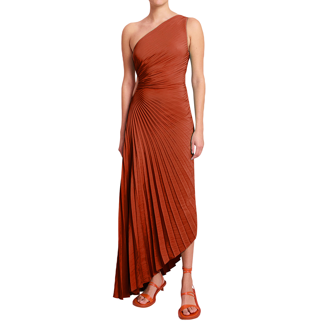 KARSYN - Elegante geplooide zomerjurk