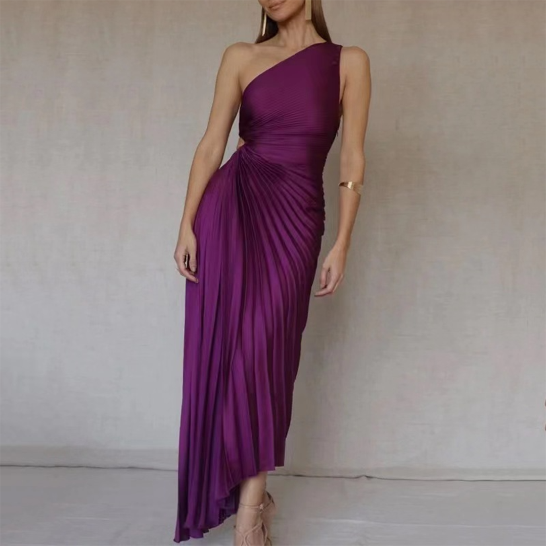 KARSYN - Elegante geplooide zomerjurk