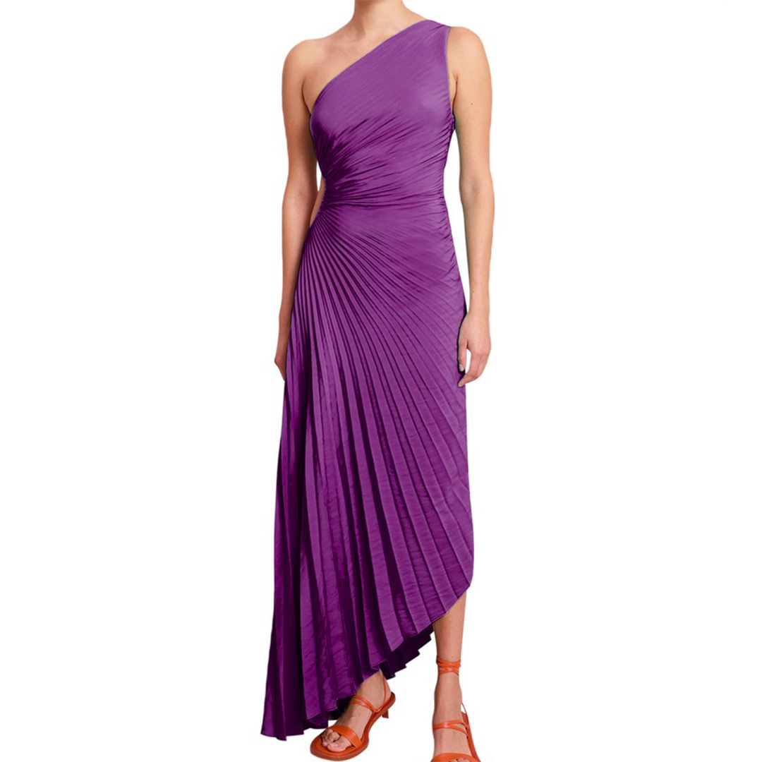 KARSYN - Elegante geplooide zomerjurk