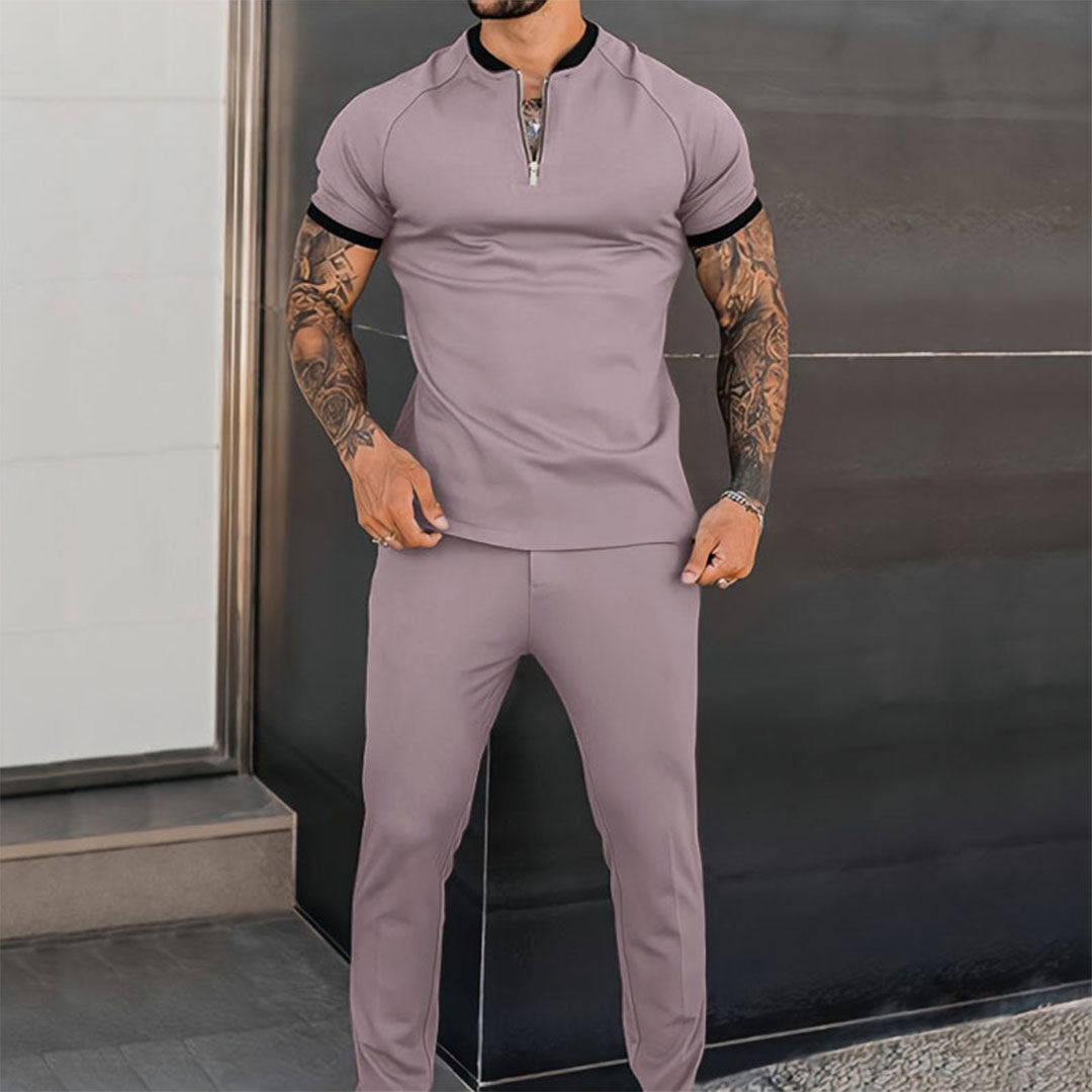 ALEC - Slanke pasvorm casual set voor de zomer