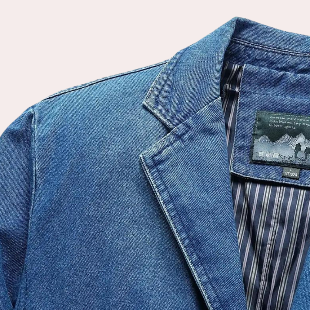 LOGAN - Klassieke Denim blazer voor Heren - Perfect voor de Lente en Zomer