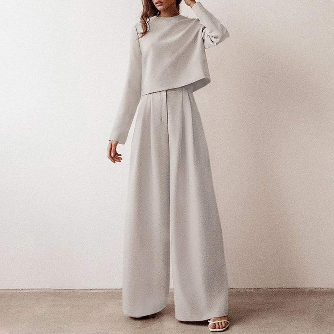 KAMIYAH - Elegante zomerse tweedelige palazzo set
