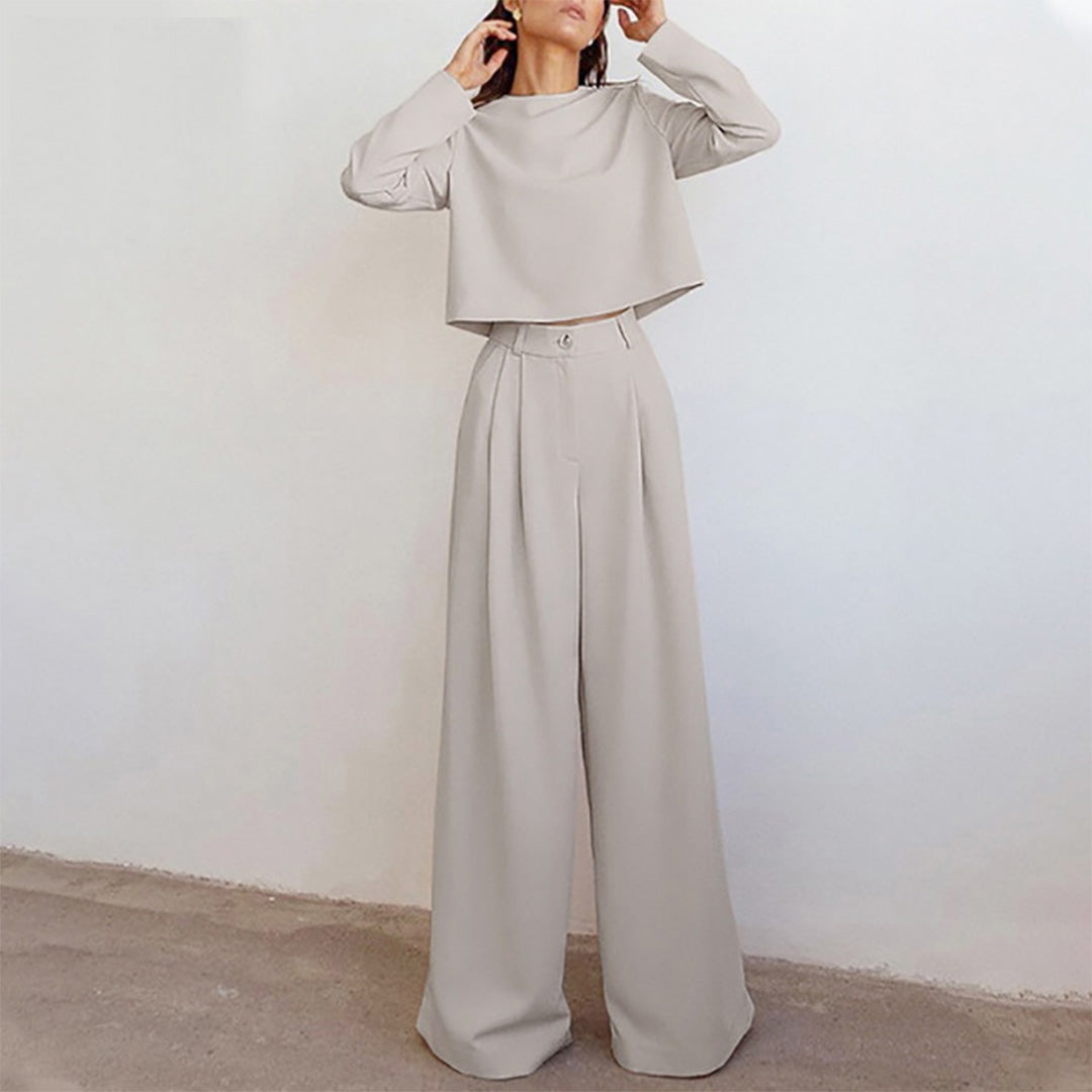 KAMIYAH - Elegante zomerse tweedelige palazzo set